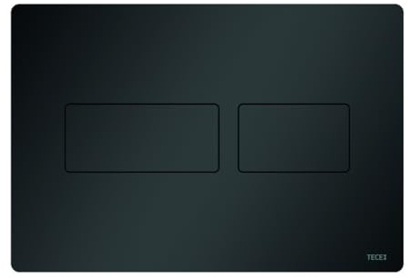 TECE WC-Betätigungsplatte TECEsolid, Edelstahl, für Zweimengentechnik, 9240416, Farbe: Schwarz Matt