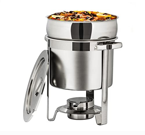 XMWOEIX 7 l Edelstahl-Suppenwärmer, Chafing Dish, Catering-Zubehör, Chafing Dish-Buffet-Set für Chili und Gumbo