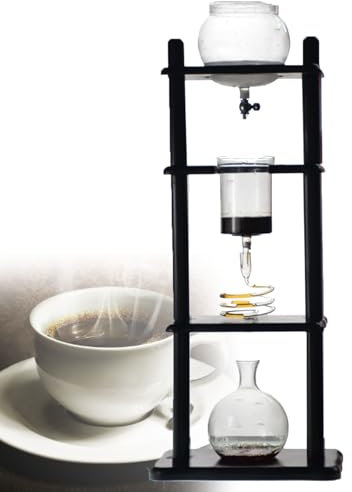URJWAN Cafetera De Goteo con Hielo, Cafetera De InfusióN En FríO PortáTil, Cafetera De Goteo De InfusióN En FríO Cafetera De Goteo FríO Japonesa De 1000 Ml para Oficina En Casa