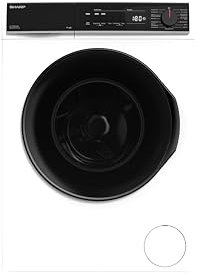 SHARP ES-PRO814WA-DE Waschmaschine Frontlader, 8kg, 1400U/min, Smarte Bedienung durch Veezy App, Dampffunktion, Inverter, 15 Programme, AquaStop, Weiß