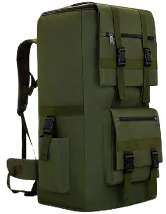 TQVLNMCR 120L Trekkingrucksack Camping Reiserucksack Wanderrucksack, wasserdichter großer Outdoor-Sport-Reise-Tagesrucksack Molle-Rucksack Bergsteigerrucksack Oxford-Stoffmaterial(Spp110)