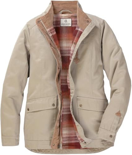 Legendary Whitetails Womens Shirt Jacket Long Sleeve Flannel Lined, Twig, SML