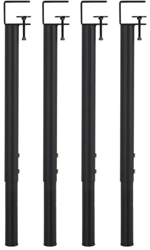 Weptrivion Pieds de Serrage de Table Forme de F,Pieds de Table en Métal Réglables,Pieds de Meubles Réglables,pour Console de Meubles de Canapé Table Basse Bricolage(Color:A,Size:4pcs)