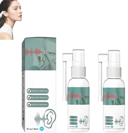 QRXALISA Spray para el cuidado de los oídos, spray de limpieza de cerumen, espray para aliviar el tinnitus