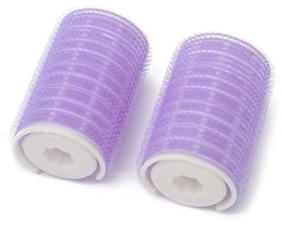 YZDKR Haarwalzen Lockenwickler mit Selbstgriff, Clip-Kopfkissen, Lazy Bangs Rollers, Lockenwickler, Flauschige Haar-Pony-Clips, Friseur-Haar-Styling-Werkzeuge(Purple-L)