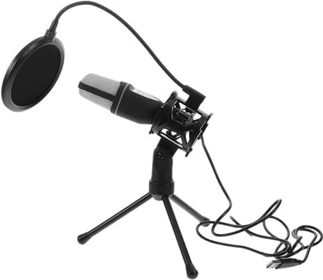 ULDIGI Microfono USB a Condensatore Portatile Rgb Nero per Gaming | Desktop Recording e Video, Riduzione Rumore, Corpo in Metallo e Gomma, Suono Chiaro e Preciso