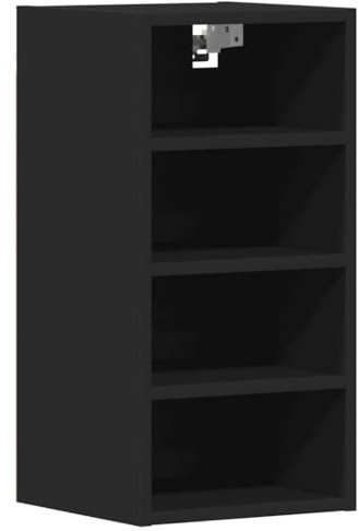 Tomostar Meuble Haut de Cuisine, Armoire Suspendue Cuisine Armoire Suspendue Riga Noir 30x29,5x60 cm Bois d'ingénierie