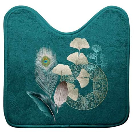 Tapis Contour WC Imprimé Ginkoblue 45x45cm Vert