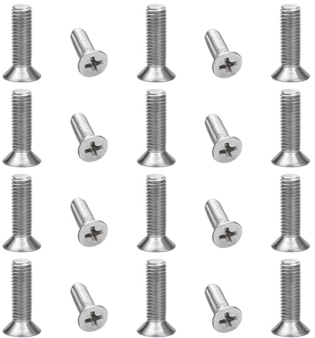 Grub Screws for Door Handles, M3.5 and M4 Sizes, 8mm and 10mm Length, Flat Head Machine Screws, 20 Pack, Stainless Steel, for UPVC Door Repair, Lock Mechanism Maintenance, Commercial Property Use
