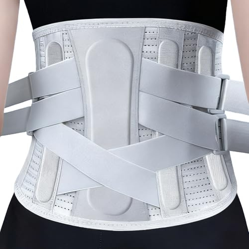 BUERPINKING Fascia Lombare Supporto Schiena per Uomo e Donna, Regolabile Fascia Elastica Lombare Ortopedica per Lavoro, Sciatica, Postura - XL