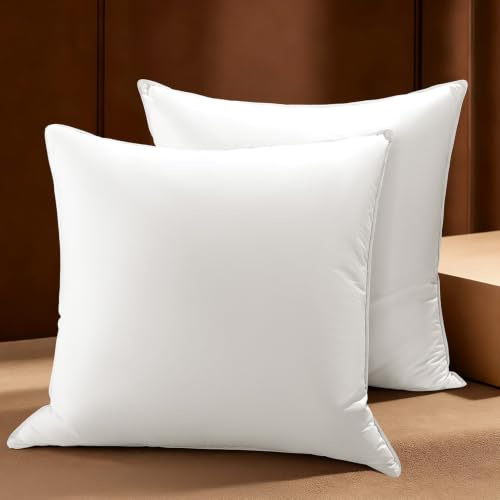 DEITAS Daunenkissen für Optimalen Nackenstütz, Luxus Federkissen mit 3 Kammer Füllung zum Schlafen, Weiche & Atmungsaktive 100% Baumwollbezug (Weiß,80x80 cm (2 Stück))