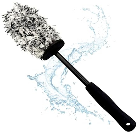 Rocket Gloss Felgenbürste Pro Mikrofaser - Extra Schmal - Auto Felgenbürste für Enge Felgen - weiche kratzfreie Reinigung, Felgenreiniger Bürste für Alufelgen & Autopflege