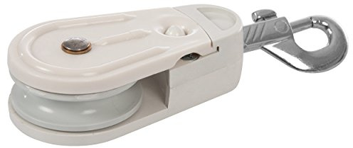 Umlenkrolle mit Wirbelkarabiner für Schlingentische Seilzüge Flaschenzüge