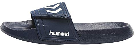 Hummel Larsen Slipper Velcro, Mocassins mixte adulte, Bleu (Dress Blue/white), 41 EU