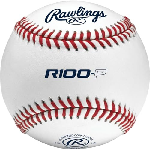 Rawlings | R100-P Practice Baseballs | Collegiate | High School | Youth | Box of 12,White