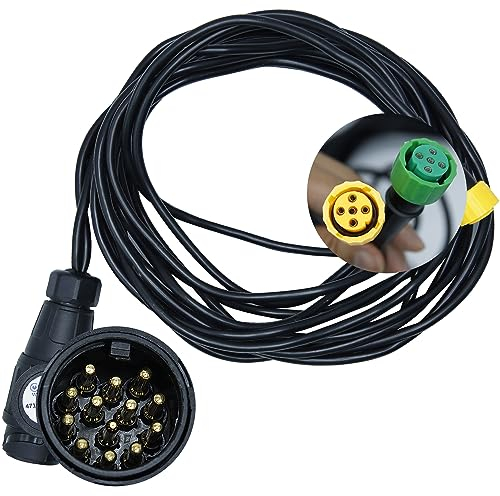 CCLIFE Kit Remolque de 13 Pines con 5 m Cable Precableado de 2 bayoneta 5 polos para Remolques, Caravanas, Autocaravanas,Luces Traseras