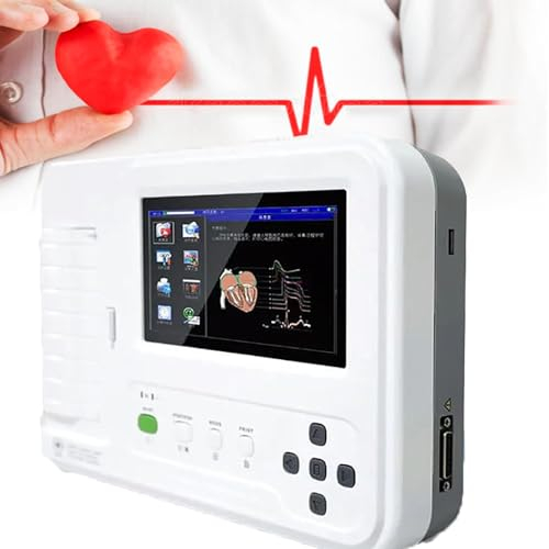 GBHJJ Home Heart Health Monitor, ECG/EKG Monitor, Professional Digital Color LCD Electrocardiograph, 12 Lead Device, Waveforms for Medical Use