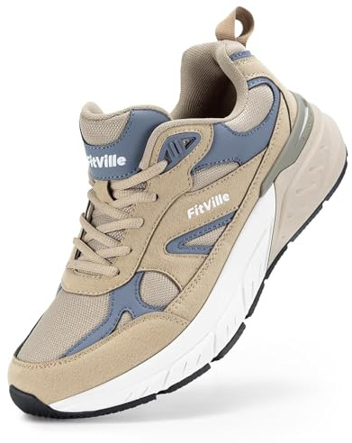 FitVille Sneaker Herren Laufschuhe Extra Weit Sportschuhe Turnschuhe Atmungsaktiv Straßenlaufschuhe Outdoor Jogging Fitness Bequeme Walkingschuhe