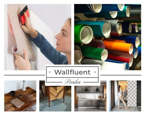 Wallfluent 100x50 cm / 39,4x33,1 inch Self Adhesive for Kitchen Living Room Matt Wallpaper Furniture Sticker Peel and Stick Plastic Roll Cabinets Contact Paper Covering - Black and White Pizza Motifs