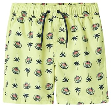 Name IT pojkar Nkmzaddi badshorts box, Sunny Lime, 128