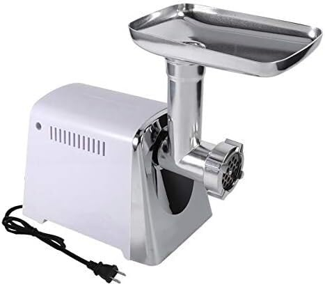 Picadora de carne eléctrica trituradora de alimentos, picadora de carne de alta resistencia de 600 W, picadora de carne eléctrica de vatios, picadora de carne industrial, embutidora de salchichas par
