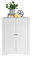 LIFEZEAL Armario esquinero baño, Armario de Suelo con Puertas, Armario bajo Triangular con Estante Regulable, Mueble Lateral para Esquina de baño, Cocina, salón, Blanco