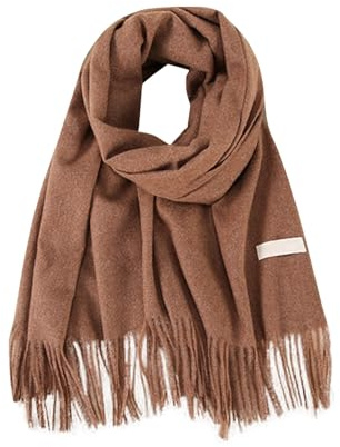Damen-Schal für den Außenbereich, modisch, lässig, vielseitig einsetzbar, warm, Winterschal, braun, One size