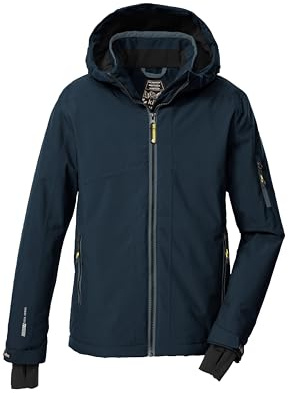 killtec Skidjacka för pojkar, funktionell jacka med huva och snöfall, KSW 202 BYS SKI JCKT, nattblå, 152, 43469-000