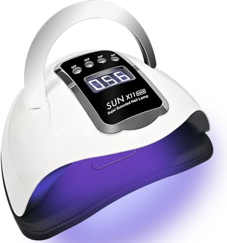 Lampada UV LED per unghie 280W,essiccatore per unghie portatile 4 impostazioni timer con 10s/30s/60s/99s,66 perline LED,per Manicure a Casa e in Salone