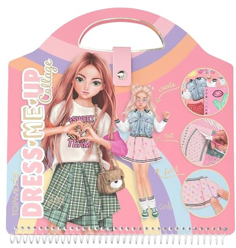 Depesche 13574 TOPModel - Libro di Adesivi Dress Me Up con 20 Pagine di Motivi di Ballerine prestampati da disegnare da Soli, Inclusa Carta da Disegno e 5 Fogli di Adesivi
