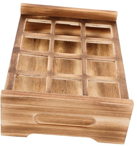 Holibanna Soporte para Copas de Vino Material Sintético Fácil de Limpiar Bandeja de Madera para Organizar Vasos de Licor Estilo Simple y Creativo para Barra o Cocina