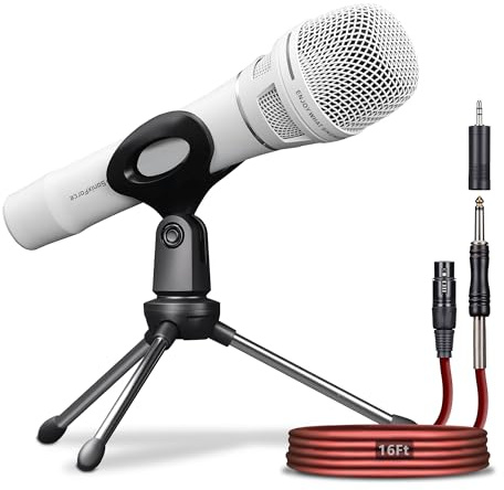 SonixForce Professional Dynamic Microphone - Premium Handheld Wired Mic with 16ft XLR to 1/4 Audio Cable - Cardioid Vocal Microphone for Singing, Speaking, Karaoke & Living Stage