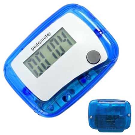 Portable Digital Pedometer,Step Counter For Walking,Sport Pedometer Large LCD Display For Men Women Kids Adults Seniors,Outdoor Hiking Running Workouts Adventures Swimming Indoor Travel Sports,blue