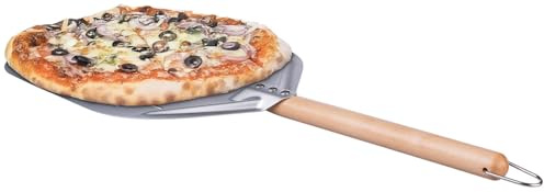 Cucina di Modena Pizzaheber: Perforierter Pizzaschieber mit Aluminium-Schaufel & Holzgriff, Ø 30 cm (Pizzaschaufel, Pizza Schaufeln, Backofen)