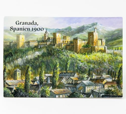 Kühlschrank-Magnet - Spanien, Granada um 1900 - Souvenir Foto Kühlschrankmagnete Kühlschrankmagnet - I Love Andalusien Sierra Nevada Alhambra Festung Bild Souvenirs Magnete für Magnettafel, Valdeig, P