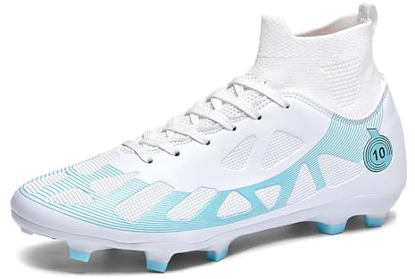 Chaussures de Football Homme et Femme High Top Spikes Crampons de Foot Professional Athletic Shoes Athlétisme Entrainement de Football Antidérapant Sneakers Décontractées pour Sport
