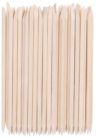 150 Pièces Bâtonnets Repousse-cuticules en Bois pour Manucure | Bois Léger, Surface Lisse Non Irritante, Format Voyage, pour Pédicure et Nail Art, Couleur Kaki