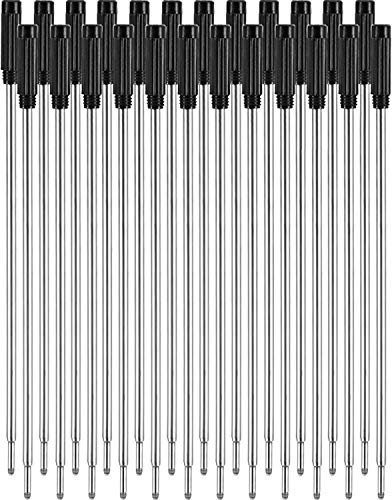 24 Stück Austauschbare Kugelschreiberminen Glattes Schreiben 4,5 Zoll (11,6 cm) und 1 mm Medium Tip (Schwarz)