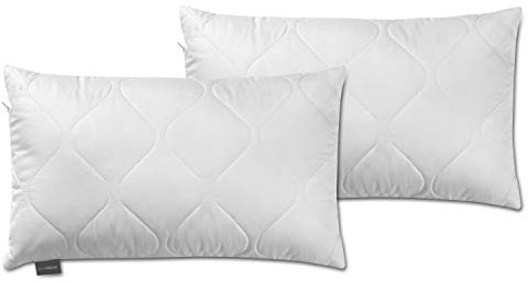 Traumnacht Cozy - Kopfkissen 2er Set mit Bezug aus softer Mikrofaser, Öko-Tex zertifiziertes Kopfkissen mit Reißverschluss, 50x70 cm, produziert nach deutschem Qualitätsstandard