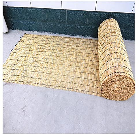 Takeashi Valla De Caña Natural, Valla De Bambú, Mimbre Ocultacion, Cañizo Y Brezo, Parabrisas, Pantalla De Privacidad, Sombra, Tejido A Mano, para Balcón, Jardín, Patio, Exterior 120 130 140 CM