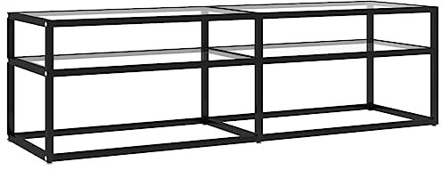 vidaXL Mobile Porta TV Trasparente 140x40x40,5 cm in Vetro Temperato