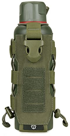 REEBOW GEAR Borraccia Tattica Militare Borraccia in Nylon Molle Borsa portaborraccia Tattica Toolkit per Escursionismo Ciclismo Corsa Campeggio,ArmyGreen