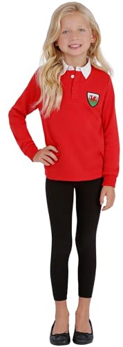 Smiffys Kids Welsh Rugby Shirt Halloween und Karneval