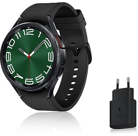 Samsung Galaxy Watch6 Classic Montre Connectée avec Chargeur, Suivi de Santé, Suivi Sportif, Charge rapide, 4G/LTE, 47mm, Noir, Exclusivité Amazon Version FR