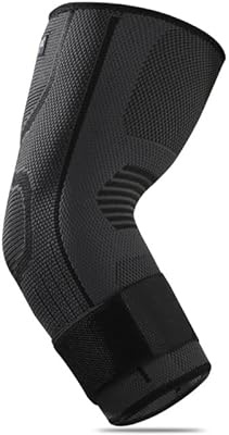 haltungshelfer Herren Damen 3D-Ellenbogenbandage Zur Dekompression für Tennisarm und Sehnenentzündung,Ellenbogenstütze mit Riemen,verstellbare Ellenbogen-Kompressions-Ärmelstütze (M,Schwarz)