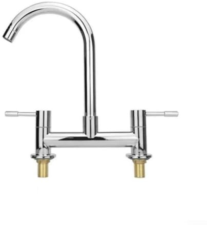 Kitchen Sink Mixer Tap, Double Lever Faucet For Kitchen Sink, Hot And Cold Pair, Easy Operation, Twin Drainer Sink Compatible