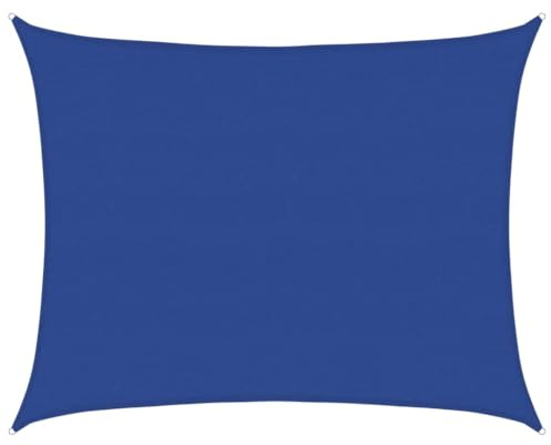 vidaXL Vela Parasole 160 g/m² Rettangolare Blu 6x8 m in HDPE, Vela ombreggiante, Ombra da Patio, tettoia ombreggiante, Vela da Giardino, tettoia