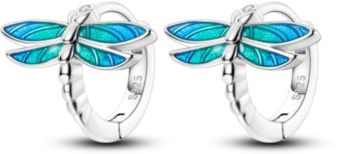 CYCUFF Pendientes de aro de plata de ley 925 de colores con circonitas cúbicas para mujer, conjunto de pendientes, regalos para ella, earring, Plata de ley, Circonia cúbica