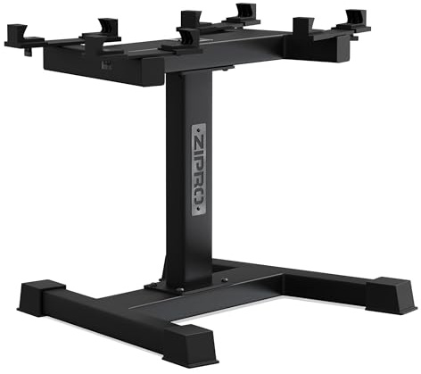 ZIPRO Round Supporto per manubri regolabili ZIPRO Round - Struttura solida, Capacità di carico fino a 100 kg, Compatibile con manubri ZIPRO Round da 24 kg e 36 kg, Design ergonomico