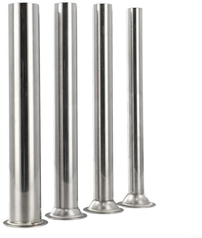 4 tubos de llenado de salchichas de acero inoxidable para embudos, boquillas de repuesto, relleno de salchichas para picadora de carne (3,8 cm)